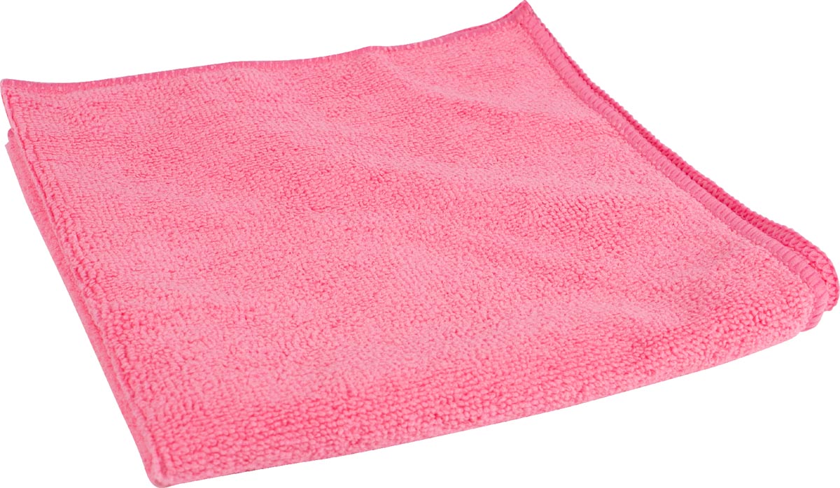 Merkloos Microvezeldoek 40 x 40 cm Roze Pak van 10 Stuks Microvezel
