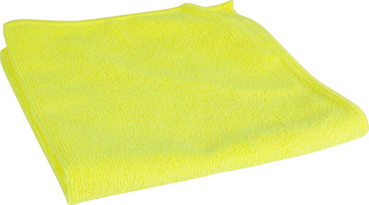 Merkloos Microvezeldoek 40 x 40 cm Geel Pak van 10 Stuks Voor Alle Oppervlakken