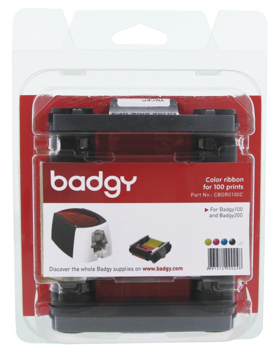 Badgy Kleurenlint 100 prints voor Badgy100 en Badgy200 63x150x200 mm