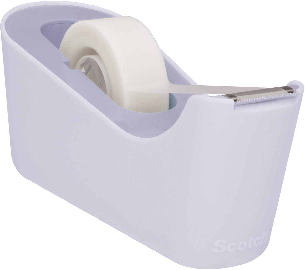 Scotch verzwaarde plakbandafroller met 1 rol Magic Tape lavendelpaars 165x65x77 mm
