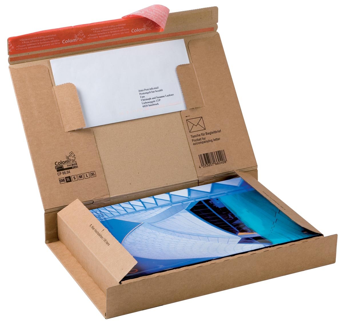 Colompac verzenddoos voor tablets tot 10 inch bruin 30 x 21,2 x 4,3 cm gerecycleerd materiaal