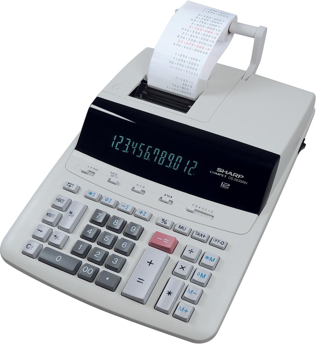 Sharp CS-2635RH bureaurekenmachine wit 425x295x125 mm