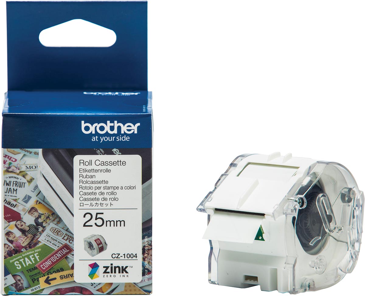 Brother Kleurenlabels wit 25 mm