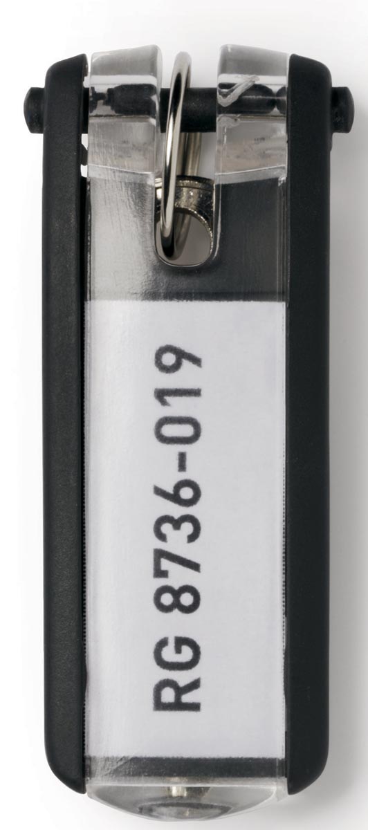 Durable Key Clip sleutelhanger kunststof zwart 108x101x25 mm pak van 6
