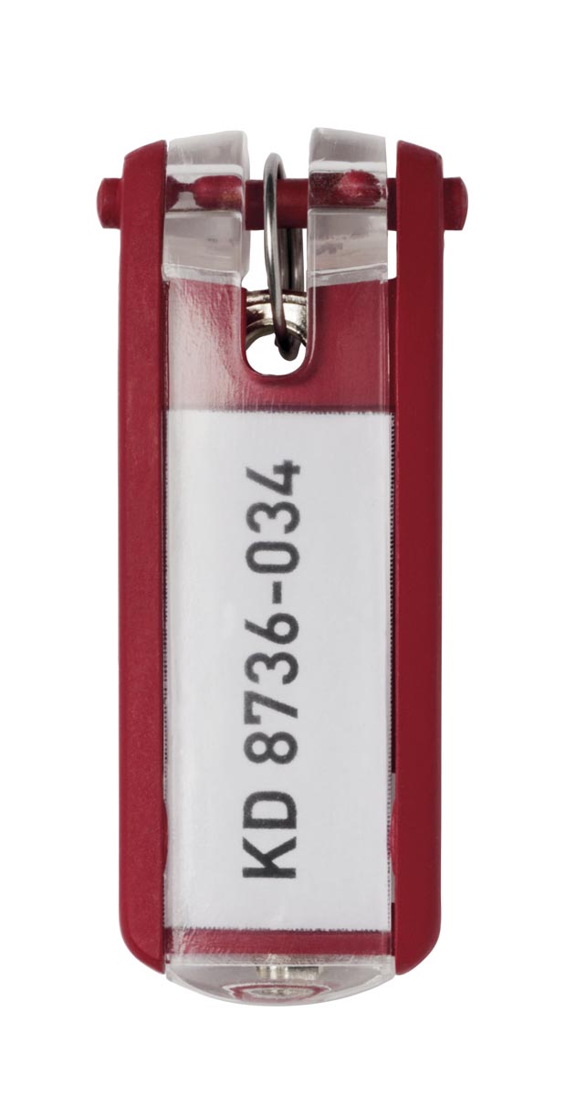 Durable Key Clip sleutelhanger kunststof rood 114x101x21 mm pak van 6