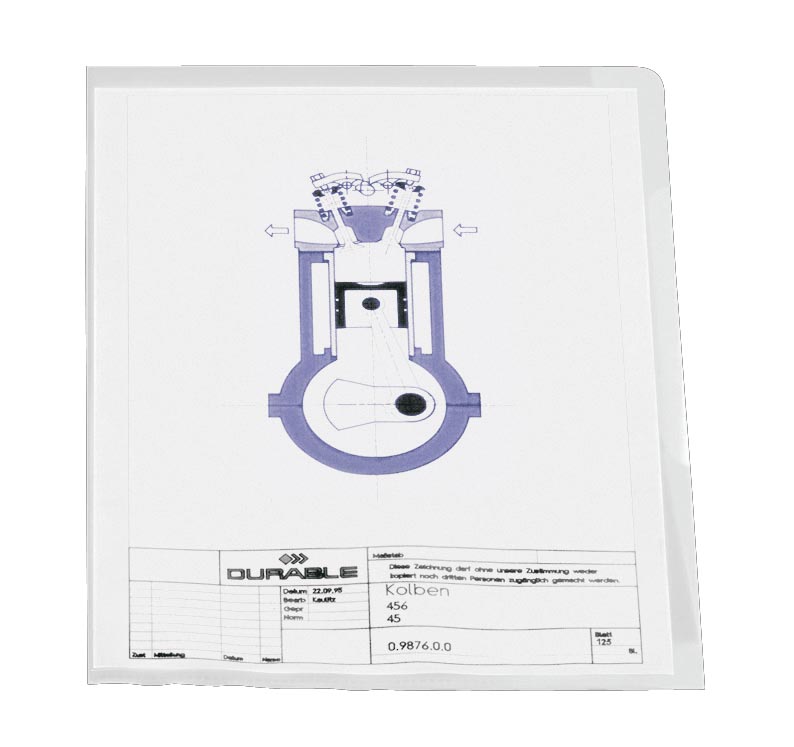 Durable L-map A4 transparant kunststof PP 10 stuks ecologisch