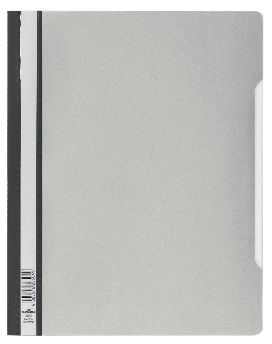 Durable snelhechtmap A4 hardfolie grijs ecologisch 239x311 mm