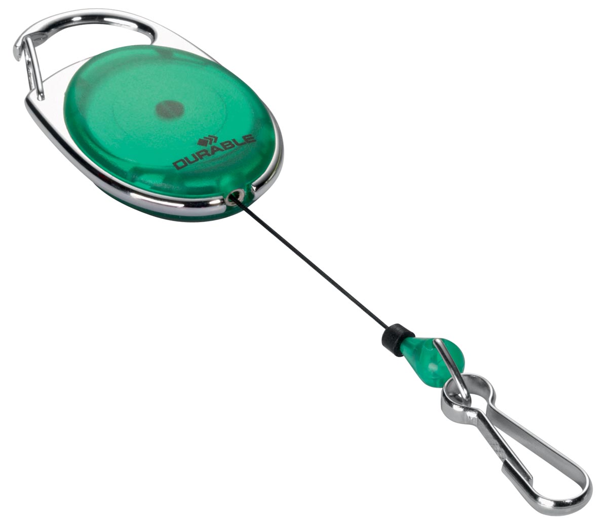 Durable afrolmechanisme met karabijnhaak groen 80 cm metaal