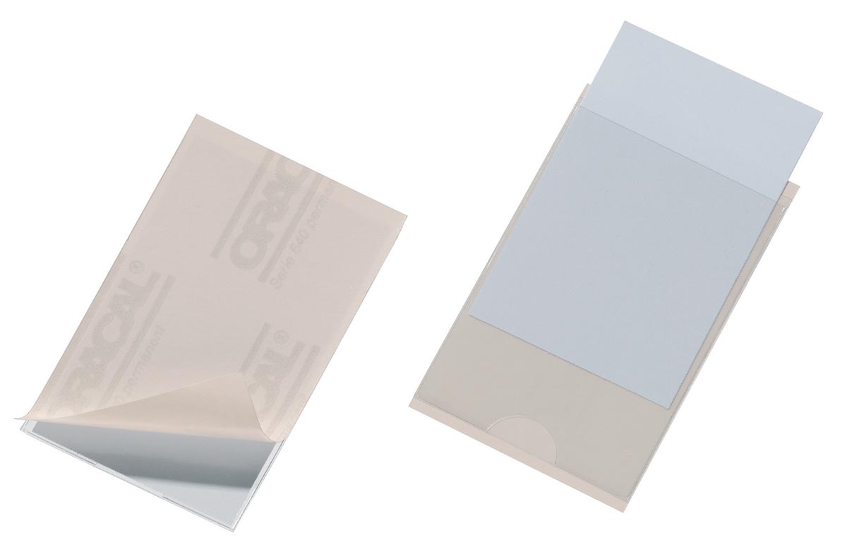 Durable Pocketfix Zelfklevende hoes Transparant 90 x 57 mm Doos 100 stuks