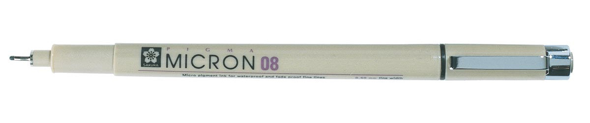 Sakura Pigma Micron fineliner zwart 0,50 mm metalen punt