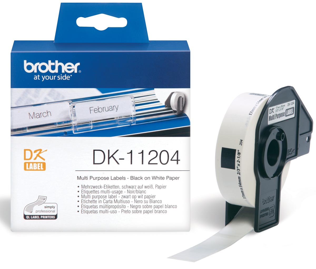 Brother etiketten QL 17 x 54 mm wit 400 stuks