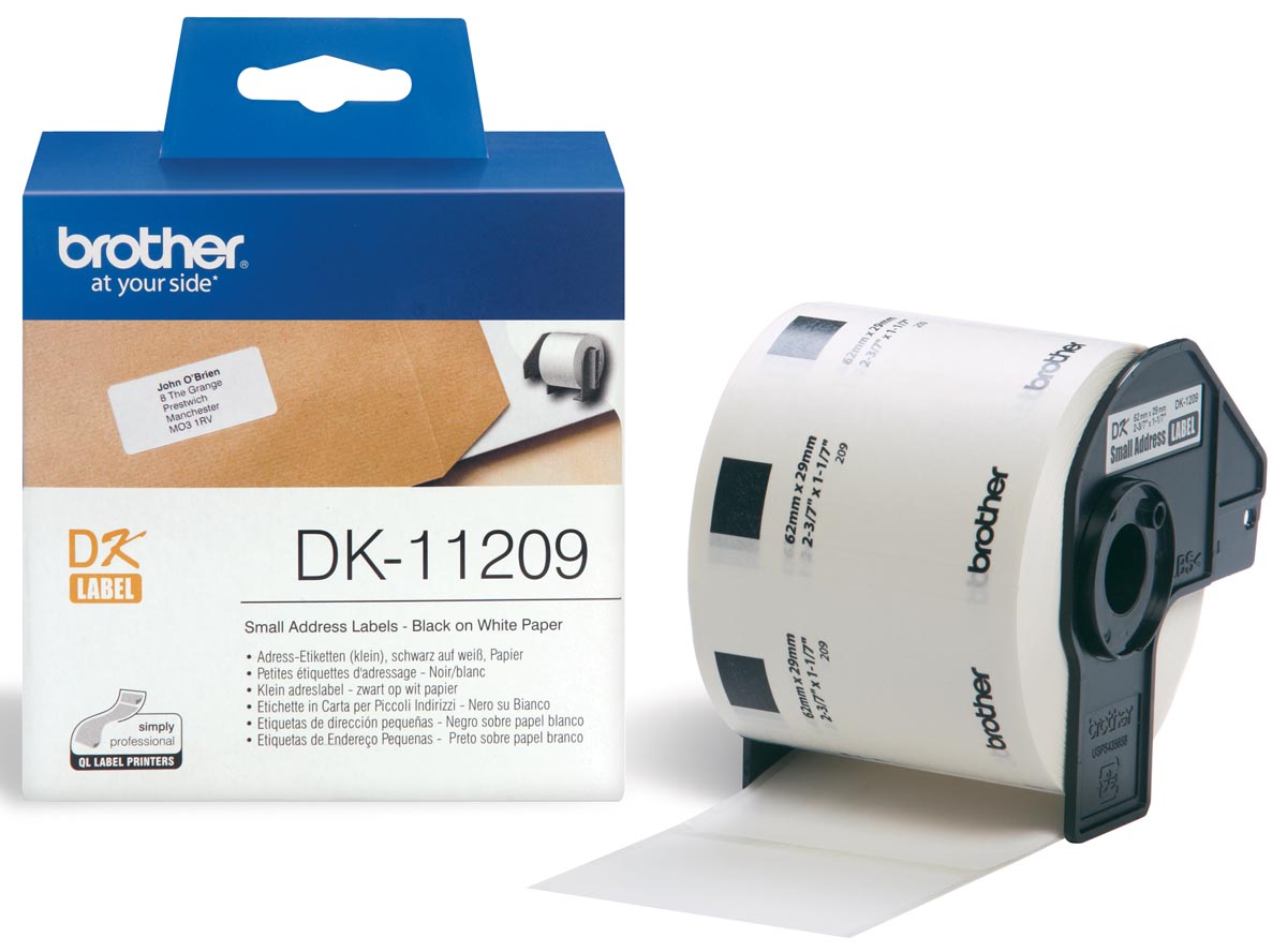 Brother etiketten QL 29 x 62 mm wit pak van 800 stuks