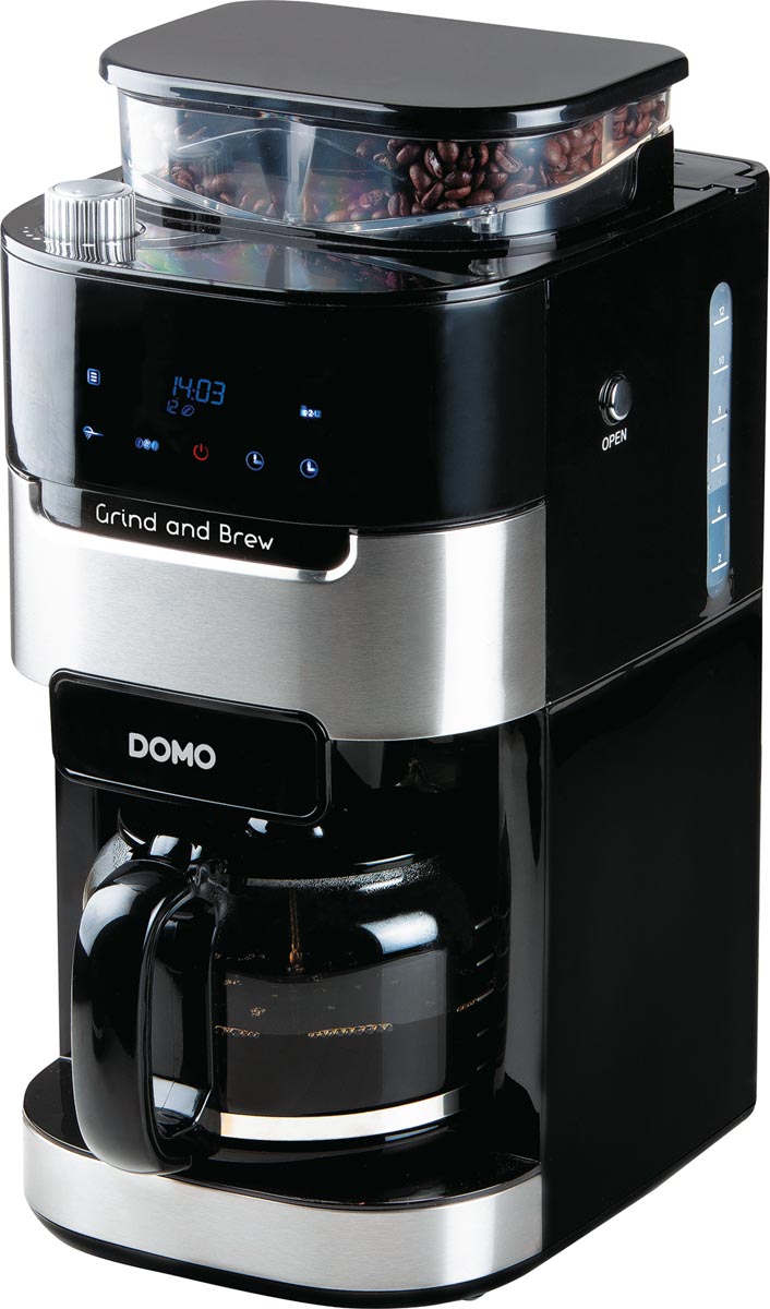 Domo Grind and Brew koffiezetapparaat digitaal zwart 1,5 liter