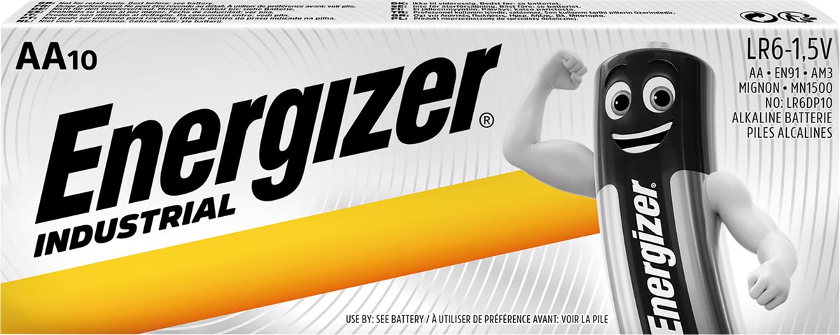 Energizer Industrial alkaline batterij AA/LR06/E91 10 stuks
