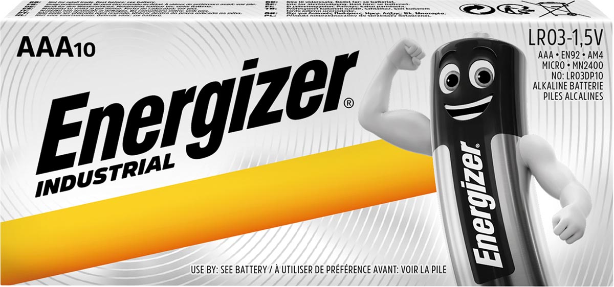 Energizer Industrial alkaline batterij AAA/LR03 10 stuks