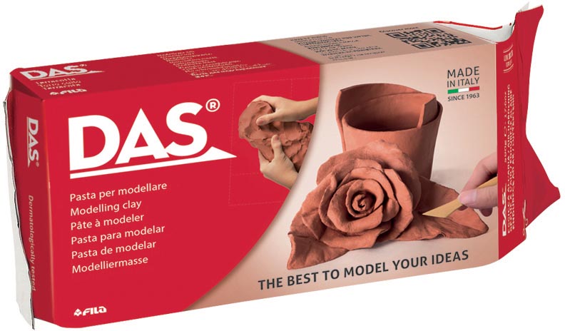 DAS Boetseerklei terracota 500 g mineraalbasis