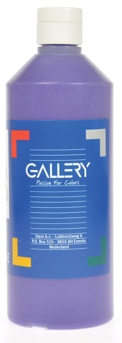 Gallery plakkaatverf paars 500 ml waterbasis ecologisch
