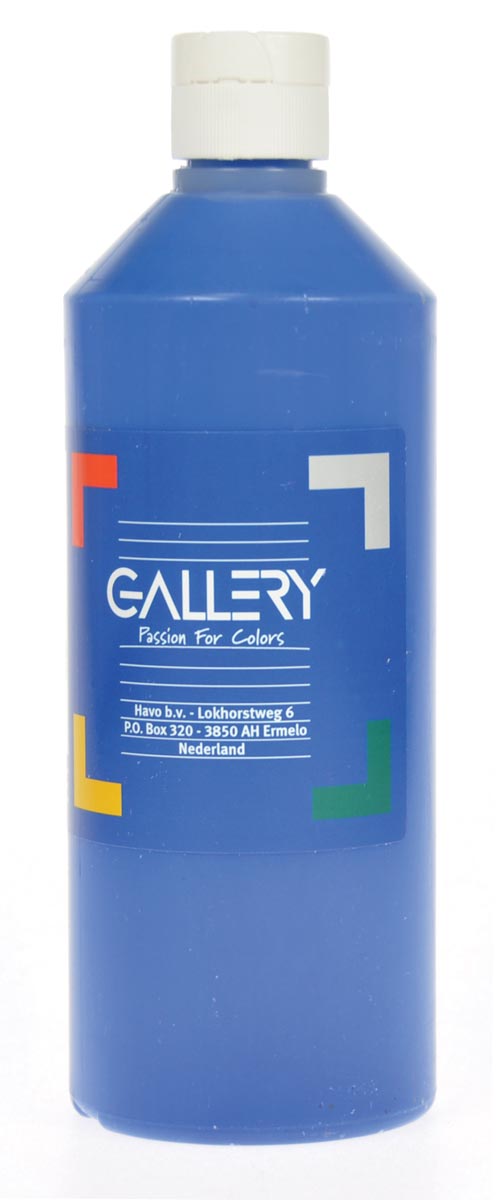 Gallery plakkaatverf donkerblauw 500 ml waterbasis ecologisch