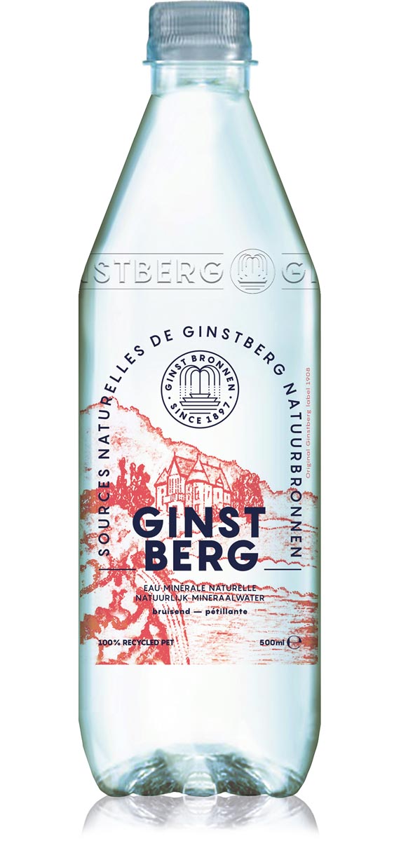 Ginstberg Natuurlijk Mineraalwater Bruisend 50 cl Fles Pak van 12