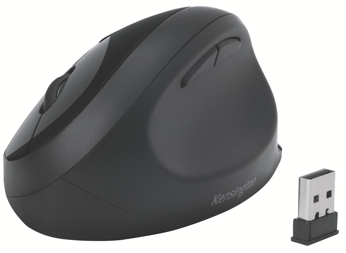 Kensington Pro Fit ergonomische draadloze muis rechtshandig zwart