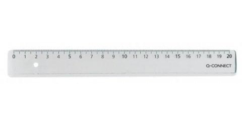 Q-CONNECT meetlat transparant polystyreen 20 cm