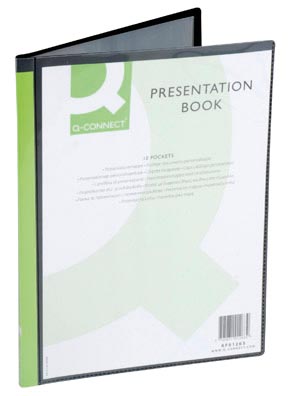Q-CONNECT showalbum A4 zwart 10 tassen PP ecologisch