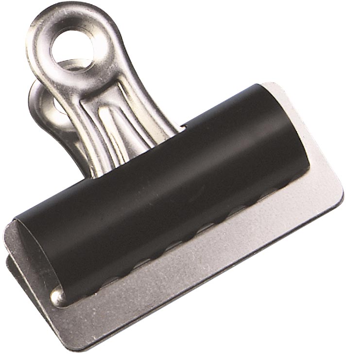 Q-CONNECT bulldogclip zwart staal 75 mm doos van 10 stuks