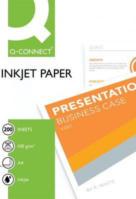 Q-CONNECT inkjet papier A4 wit 100 g/m² 200 vel