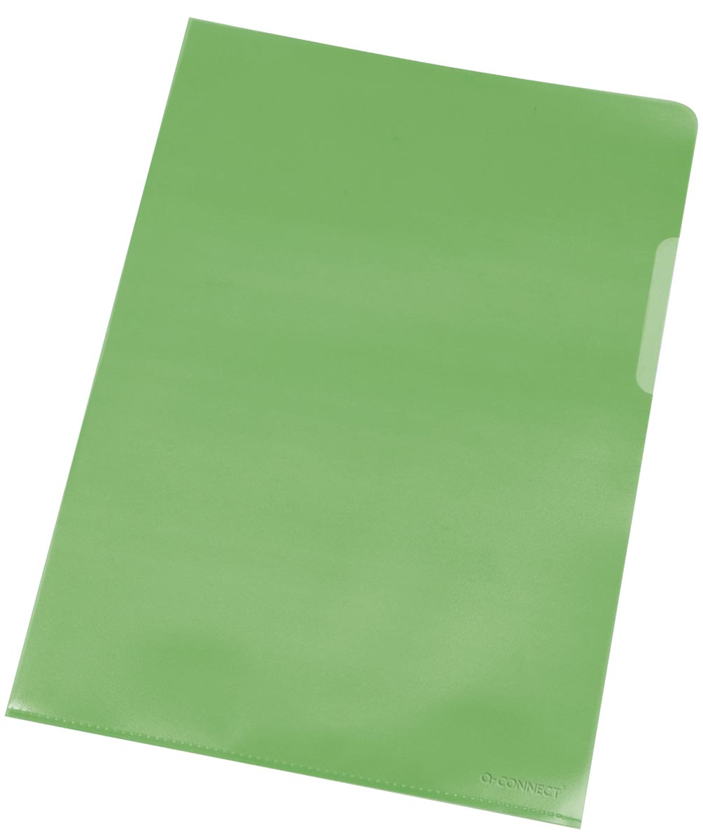 Q-CONNECT L-map A4 groen 120 micron PP kunststof pak van 10