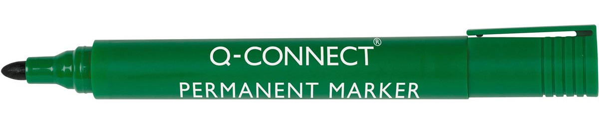 Q-CONNECT permanent marker groen 2.5 mm ronde punt alcoholbasis inkt waterbestendig