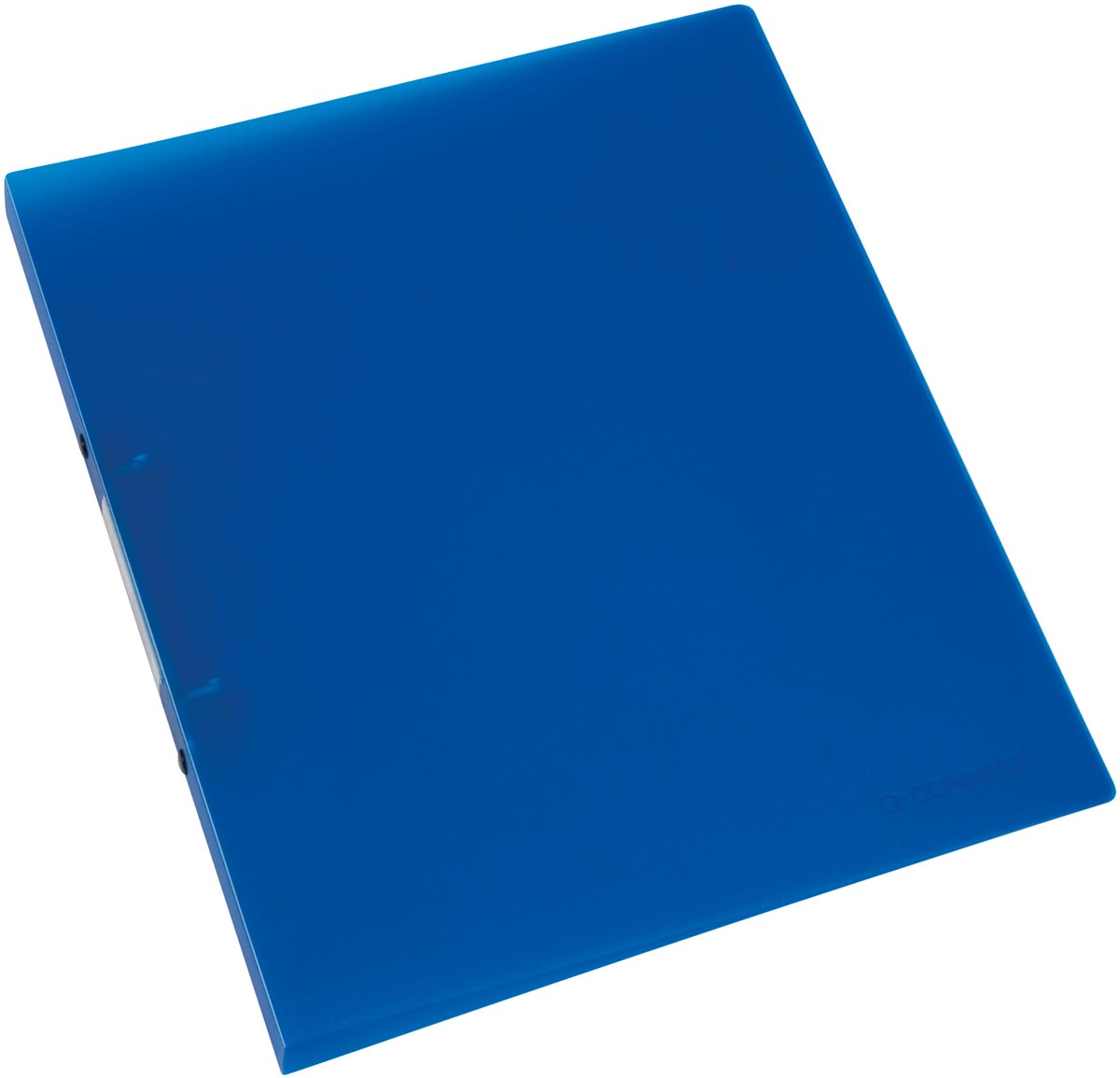 Q-CONNECT ringmap A4 kunststof 2 ringen 16 mm transparant blauw