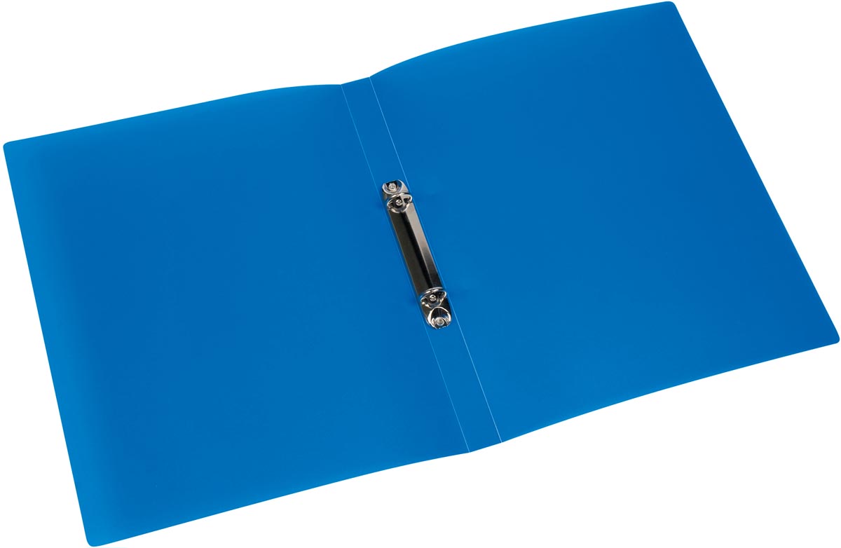 Q-CONNECT ringmap A4 kunststof 2 ringen 16 mm transparant blauw