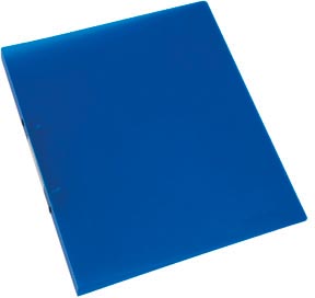 Q-CONNECT ringmap A4 kunststof 2 ringen 16 mm transparant blauw