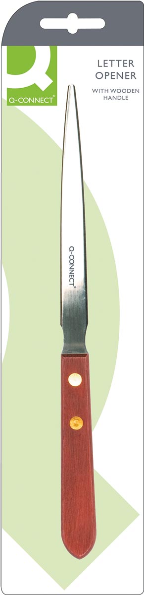 Q-CONNECT briefopener met houten handvat bruin 22 cm metaal