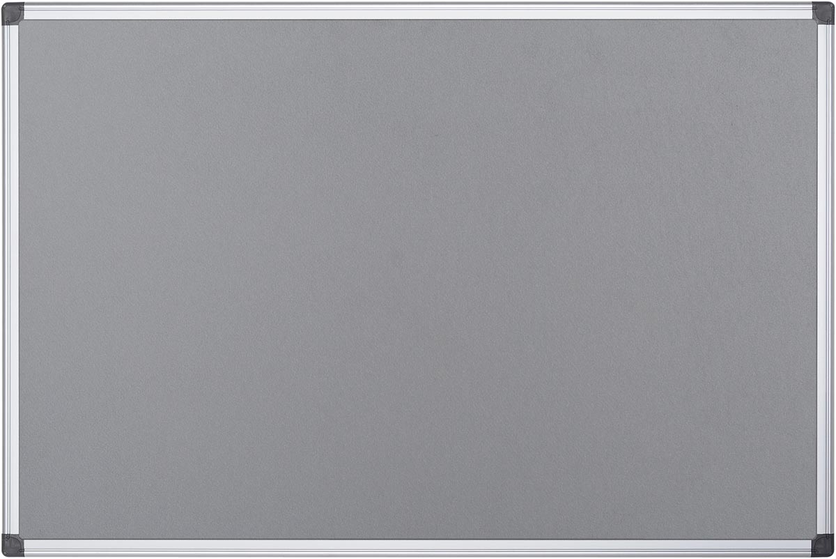 Q-CONNECT textielbord met aluminium frame grijs 60 x 45 cm