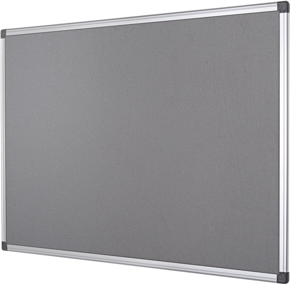 Q-CONNECT textielbord met aluminium frame grijs 60 x 45 cm