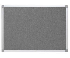 Q-CONNECT textielbord met aluminium frame grijs 60 x 45 cm