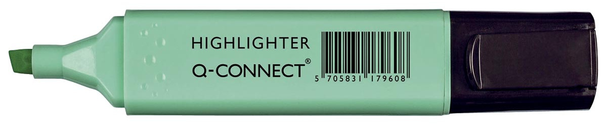 Q-CONNECT markeerstift pastel blauw 2 mm punt gerecycleerd materiaal