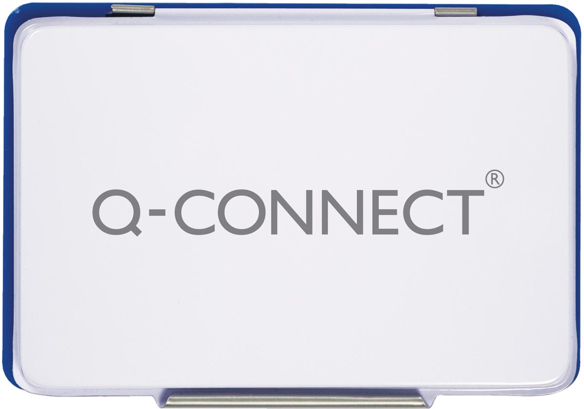 Q-CONNECT stempelkussen, ft 110 x 70 mm, blauw