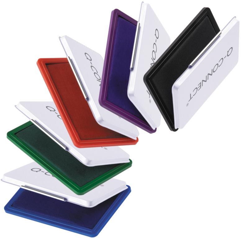 Q-CONNECT stempelkussen, ft 110 x 70 mm, blauw