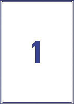 Avery L7567-25 verzendetiketten ft 210 x 297 mm (b x h), 25 etiketten, transparant