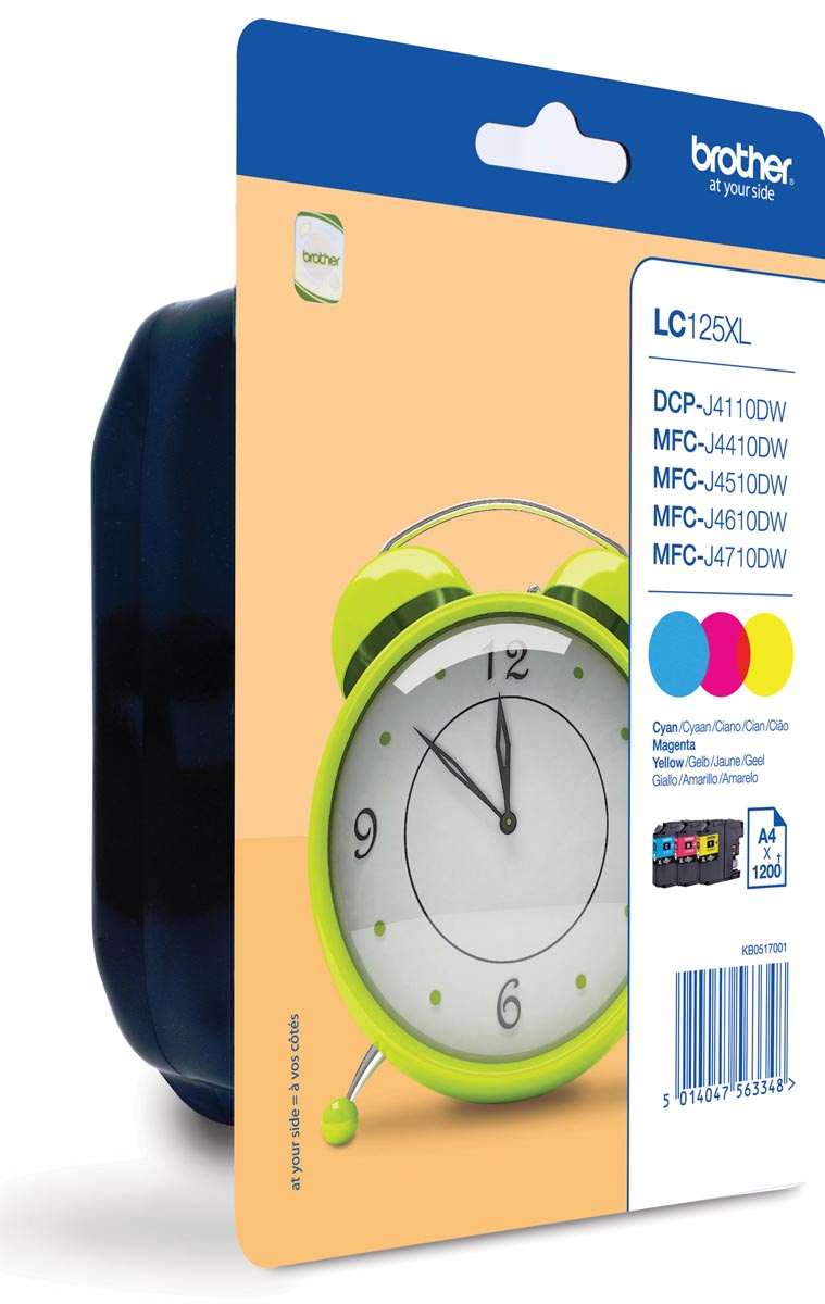 Brother inktcartridge, 1.200 pagina's, OEM LC-125XLC, cyaan