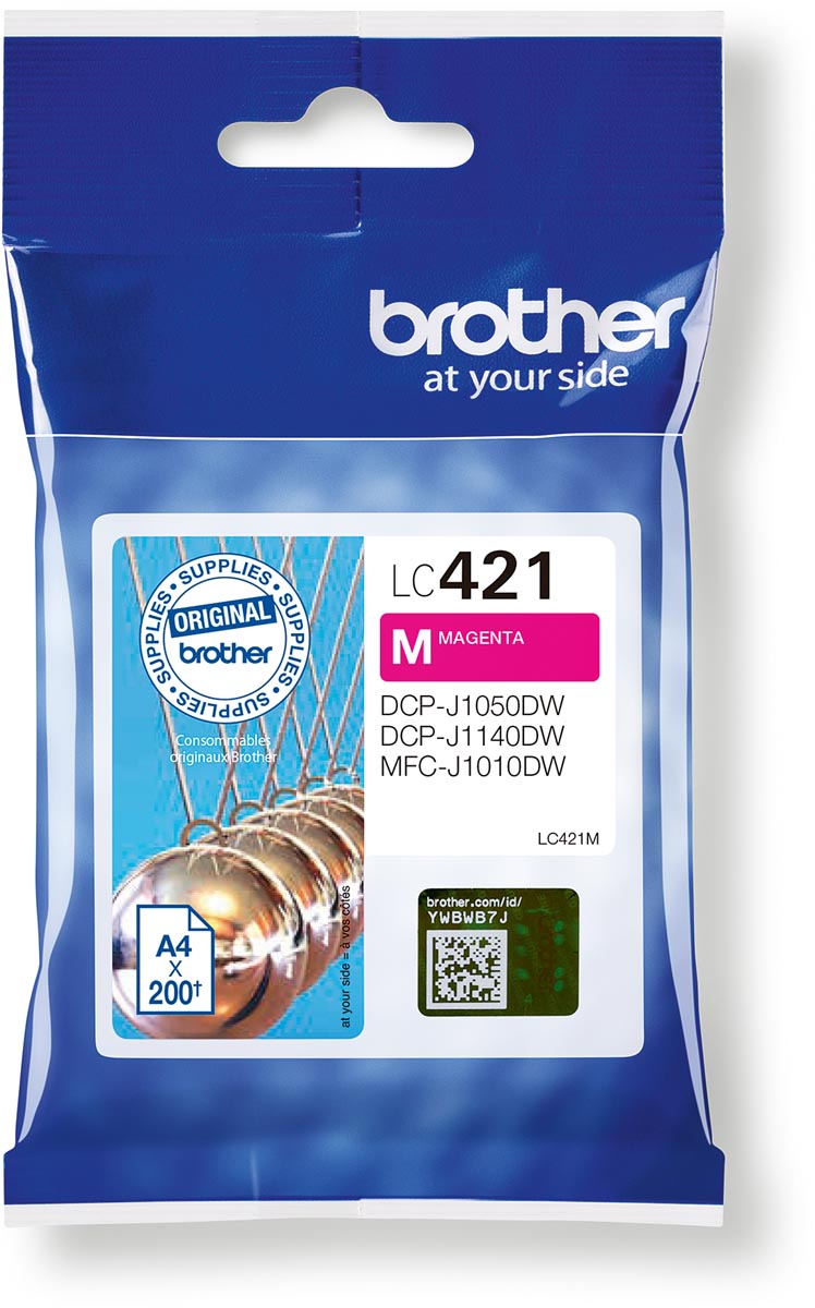 Brother inktcartridge,  200 pagina's, OEM LC-421M, magenta