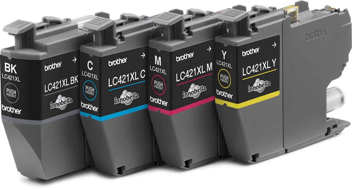 Brother inktcartridge,  500 pagina's, OEM LC-421XLVAL, 4 kleuren