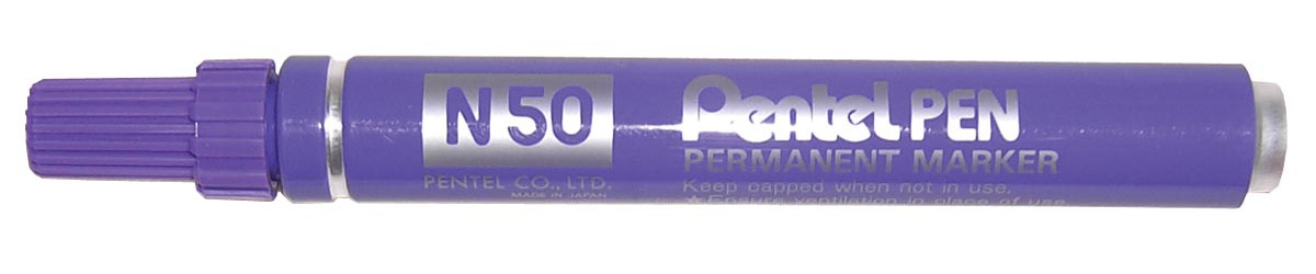Pentel merkstift Pen N50 paars aluminium permanente inkt waterbestendig