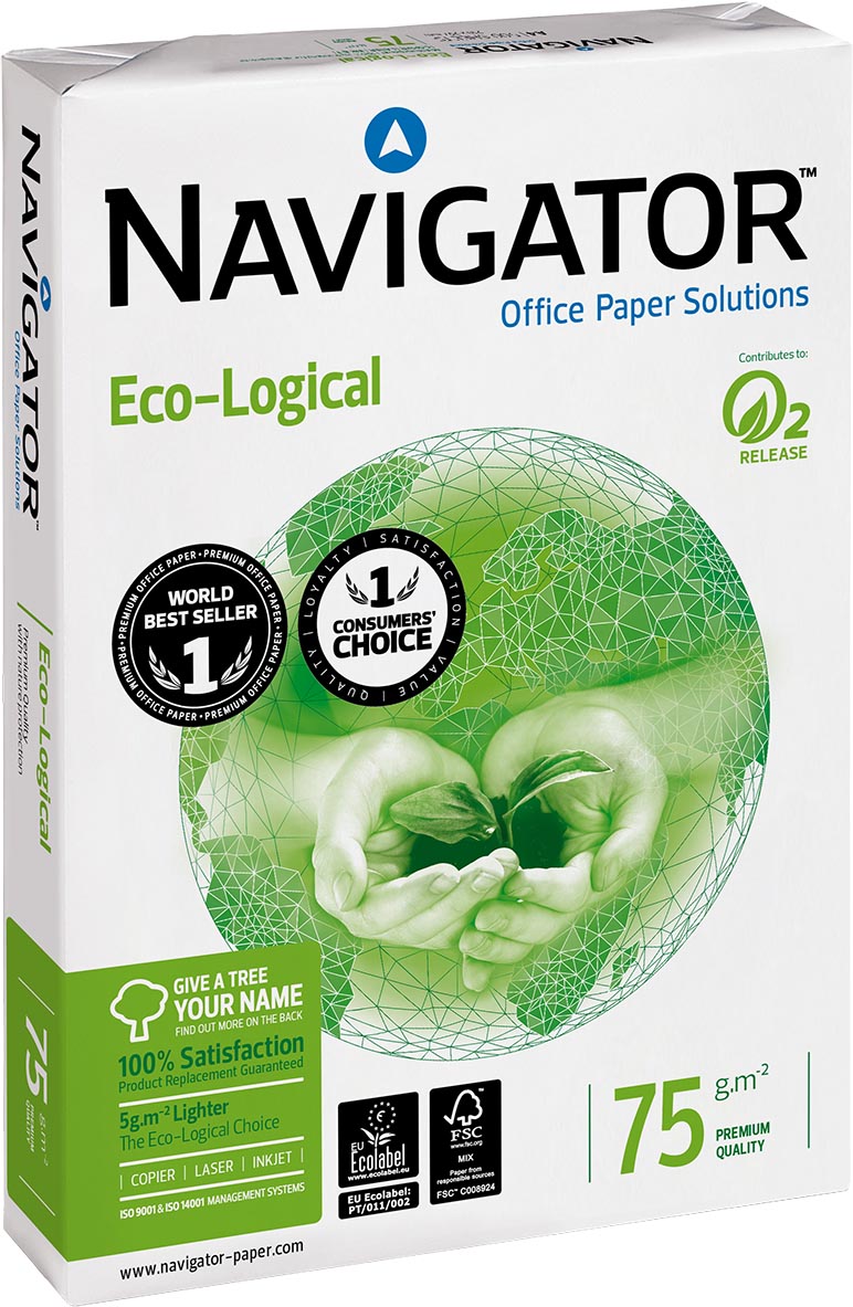 Navigator Eco-Logical printpapier A4 wit 75 g/m² pak van 500 vel