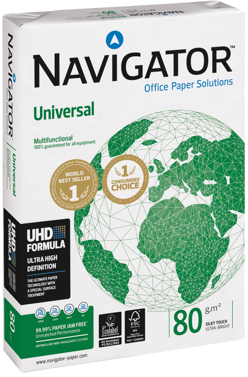 Navigator Universal printpapier ft A4, 80 g, pak van 500 vel