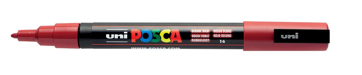 Uni POSCA paintmarker PC-3M, 1,5 mm, donkerrood