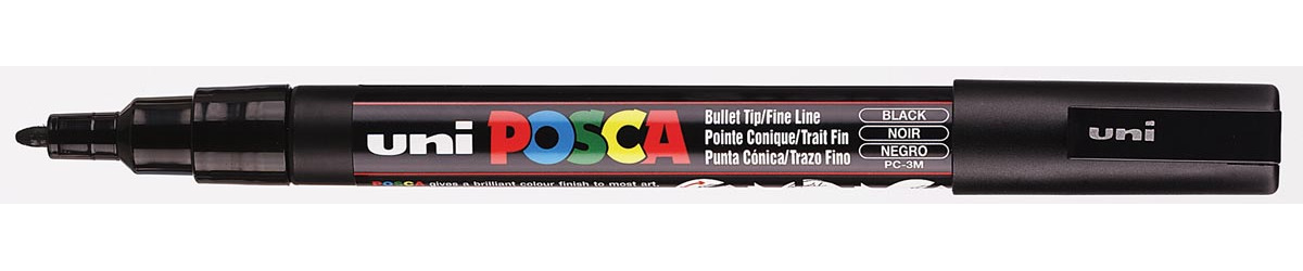 Uni POSCA paintmarker PC-3M, 1,5 mm, zwart