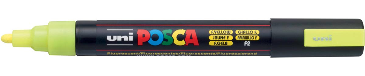 Uni POSCA paintmarker PC-5M, 1,8 - 2,5 mm, fluo geel